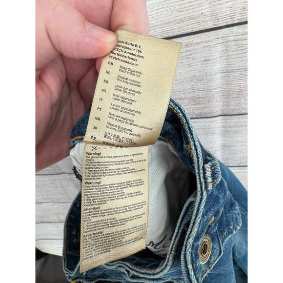 Scotch & Soda Skim Slim Jeans Mens 32x30 Blue Medium Wash Denim AMS Blauw - Picture 13 of 13